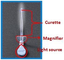 Bionix lighted curette with magnification lens