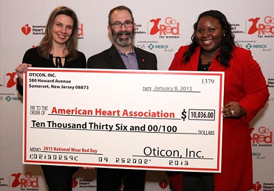 AHA Founders Affiliate Board of Directors member and Oticon representatives