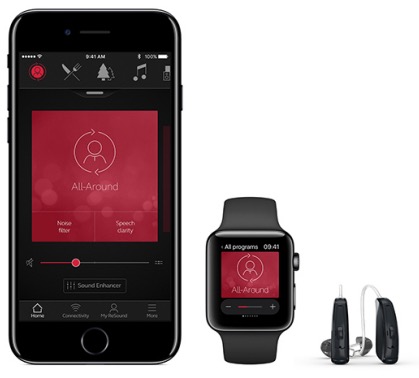 ReSound LiNX 3D on mobile app and smartwatch