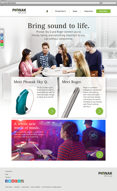 Phonak website