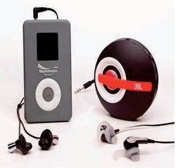 Neuromonics Sanctuary device with headphones and desktop speaker