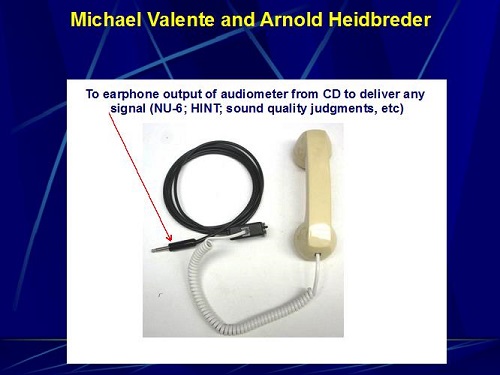 Telephone headset created for use in the audio booth