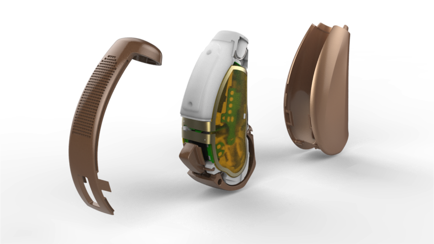 Antenna in RIC hearing aid