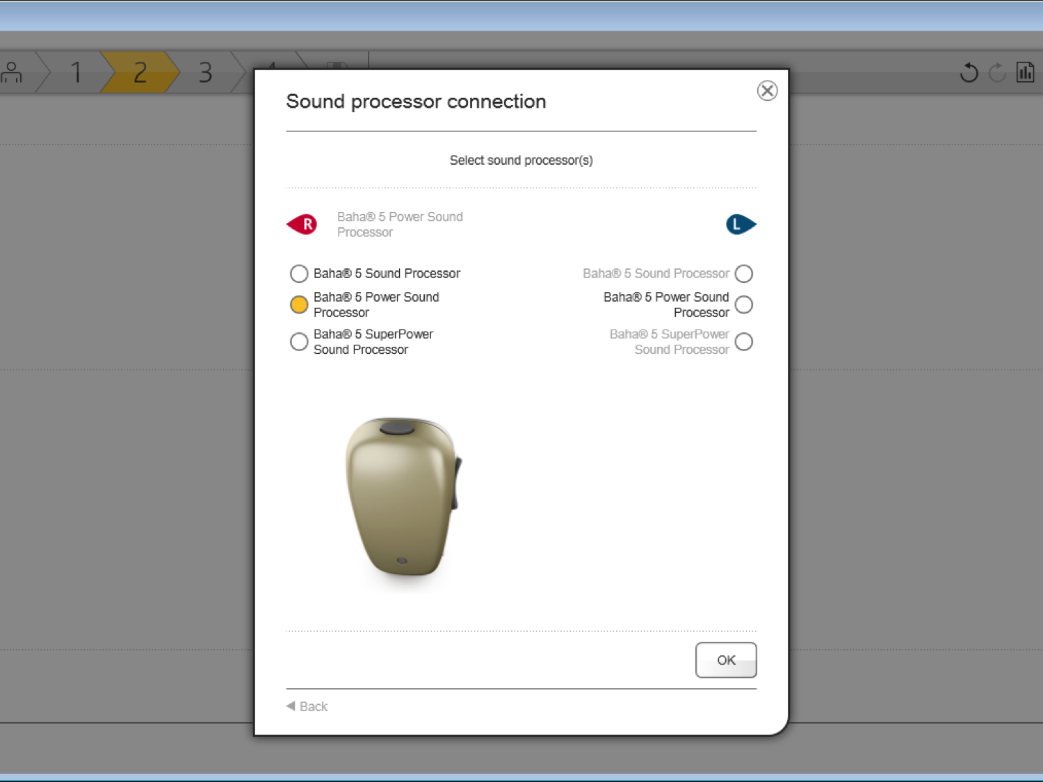 Sound processor selection