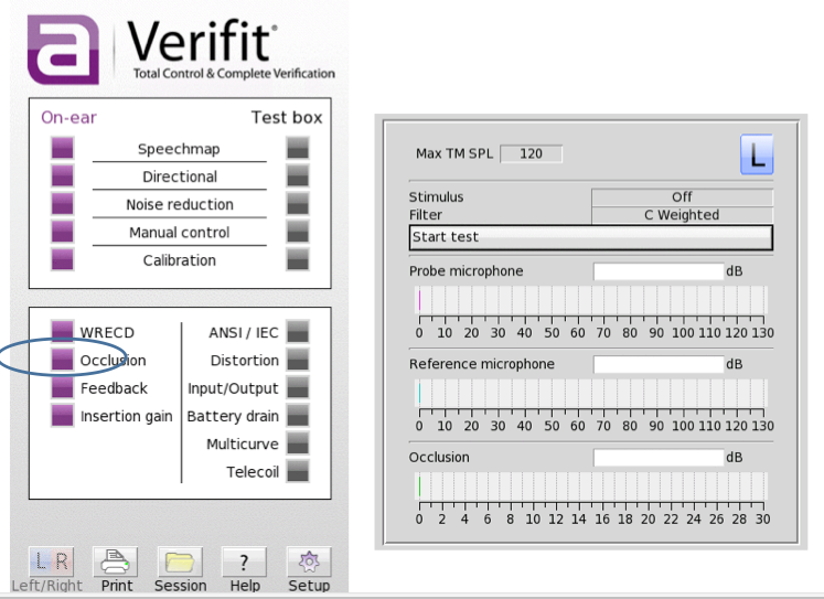 Selecting the Occlusion Effect Test