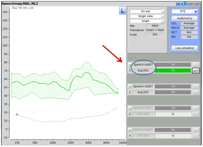 REUR On-ear result obtained when only the probe tube is in the ear canal
