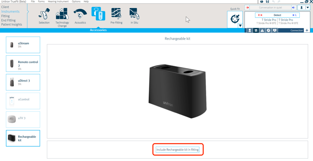Rechargeable kit information