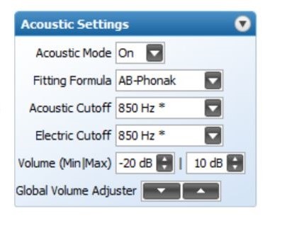 Acoustic Settings