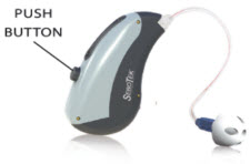 Push button for user selection of different listening environments