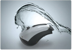 SeboTek HD2 hearing aid with Moisture Protection Seal applied