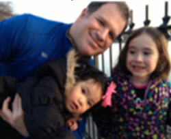 Jonathan Berger and his children