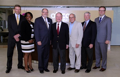 Congressman Leonard Lance at a tour of the U.S. headquarters of Oticon