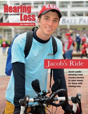 Jacob Landis on the cover of the Hearing Loss Magazine