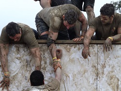 Oticon's 15-member Tough Mudder team