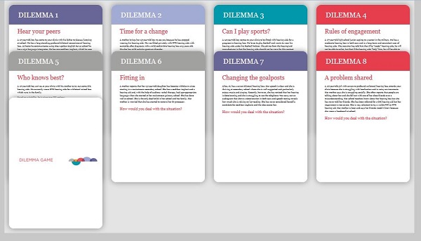 The Teens and Tweens Dilemma Game