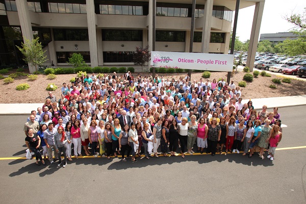 Oticon employees celebrate the 110th anniversary of Oticon