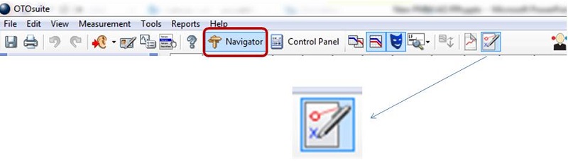 Screen shot identifying how to enter an audiogram manually into OTOSuite