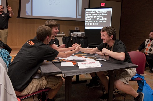 Students from the Maryland School for the Deaf are all smiles after winning first place at last year&rsquo;s national math competition