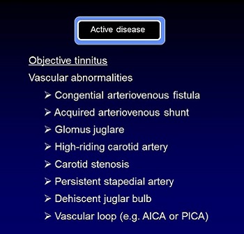 Vascular and mechanical disorders that can cause objective tinnitus
