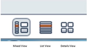 Screen view icons