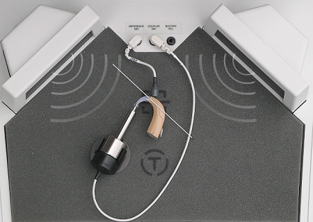 Recommended positioning for directional microphone verification in the Verifit