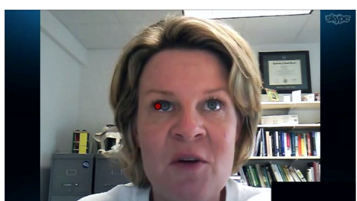 Professor Tiffany Hutchins used the eye-tracking technology during conversations with typically developing children and children with autism spectrum disorder