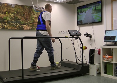 Man on treadmill