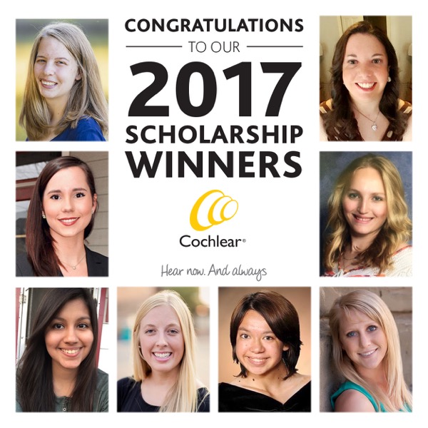 Cochlear 2017 scholarship winners