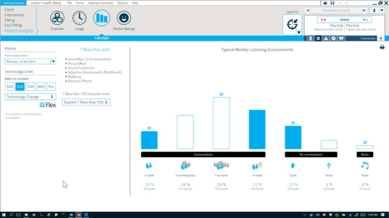 TrueFit v.3.5 Lifestyle screen