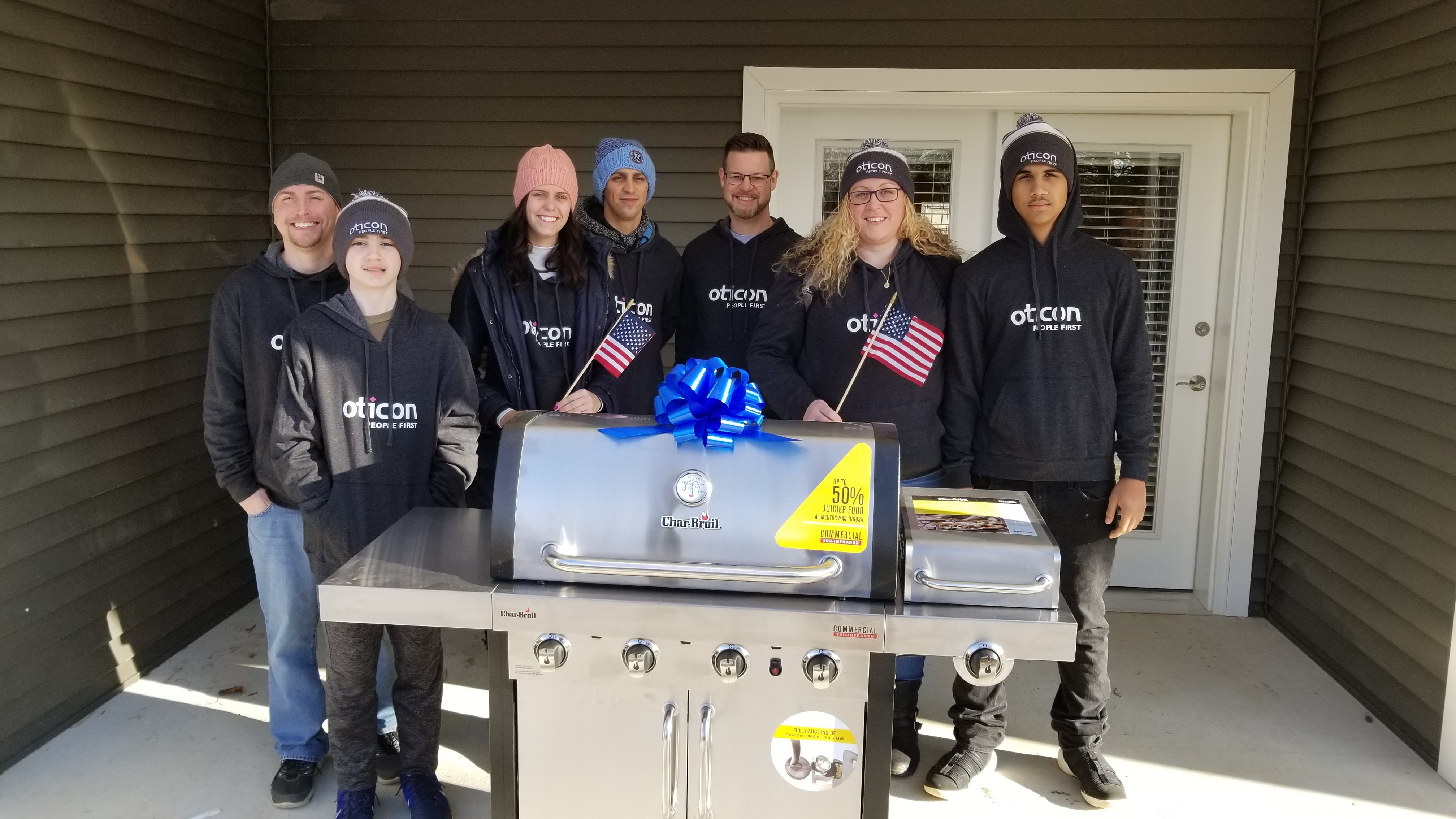 the McCloskey family welcomed visitors to tour the new four-bedroom, two-bath, specially adapted custom energy-efficient home