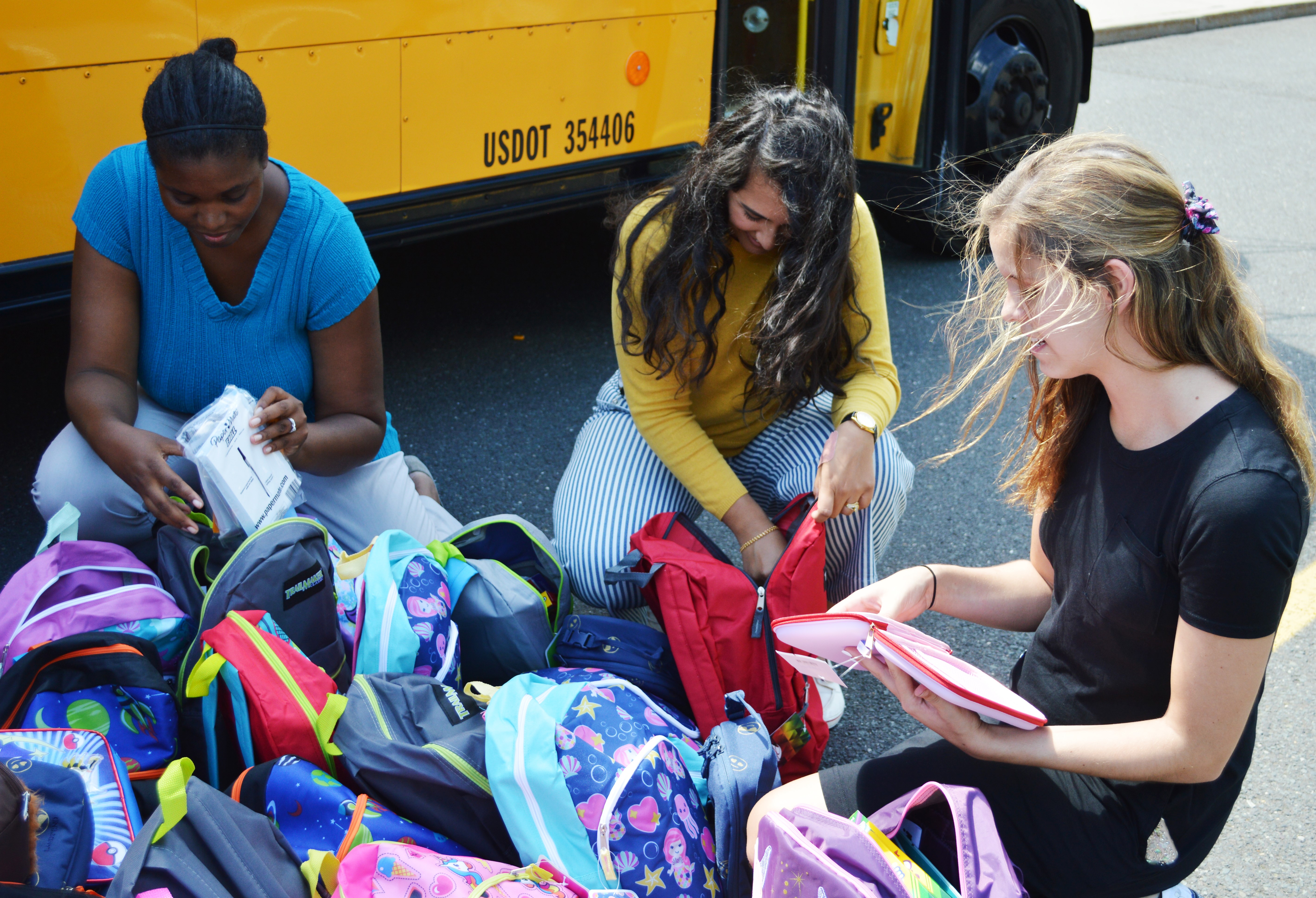 Oticon employees at The Stuff the Bus program