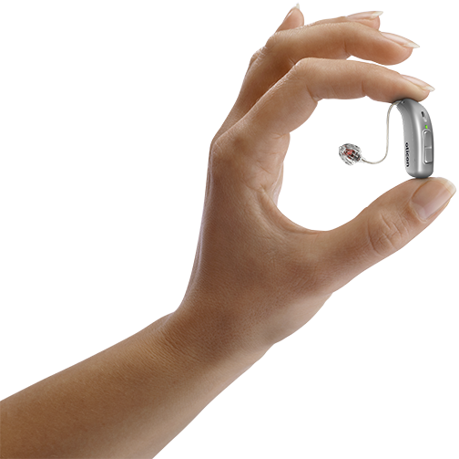 Oticon More Hearing Aid in Hand