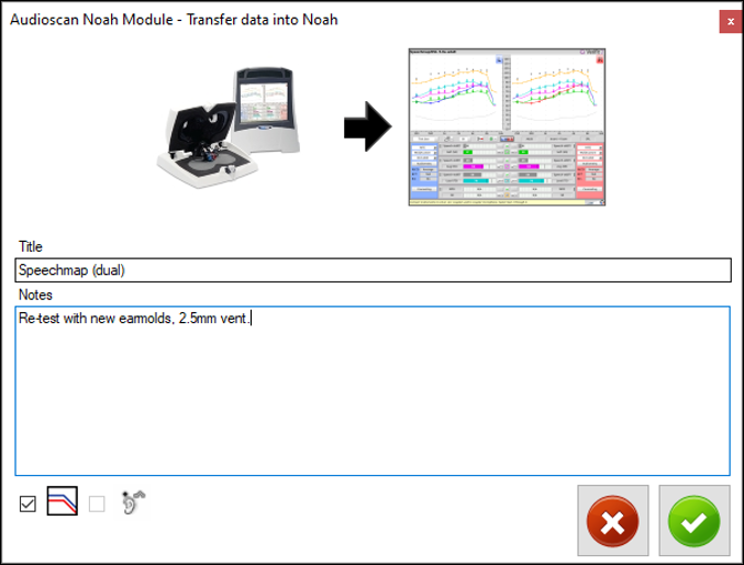 Download data screen in the Audioscan