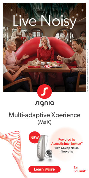 Live Noisy - group of people sitting and talking in a crowded restaurant - Signia Multi-adaptive Xperience (MaX) 