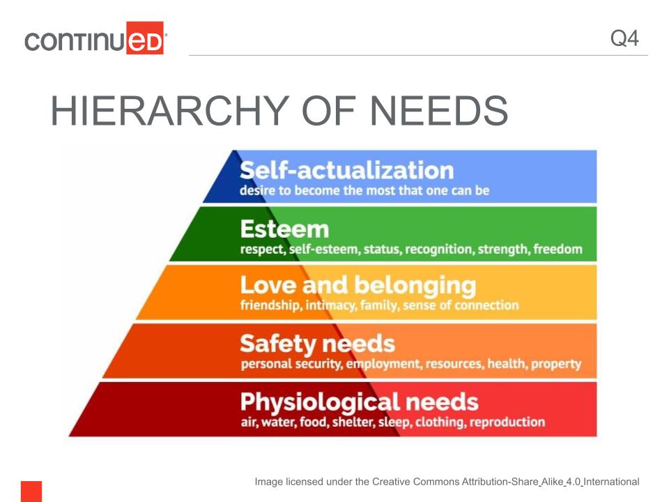 Maslow's hierarchy of needs