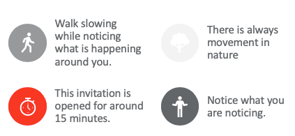 Steps in the invitation to walk