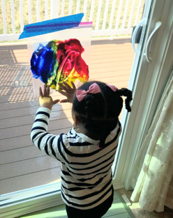An example of visual arts providing sensory input