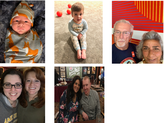 Images of family and friends of the presenter