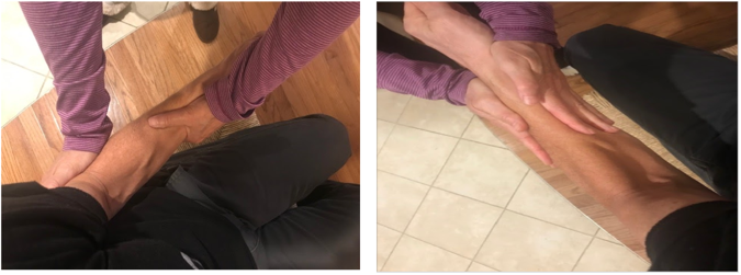 Example of a manual muscle test of the forearm