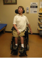 Client with asymmetrical seated posture