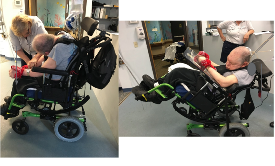 Using a tilt to increase head position of a client