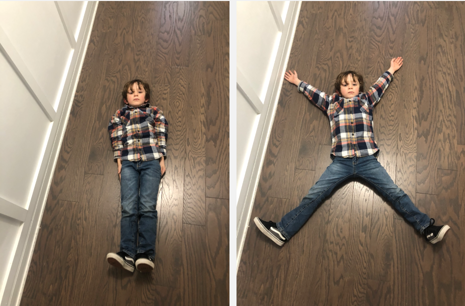Exercise position in supine for a Spinal Galant reflex