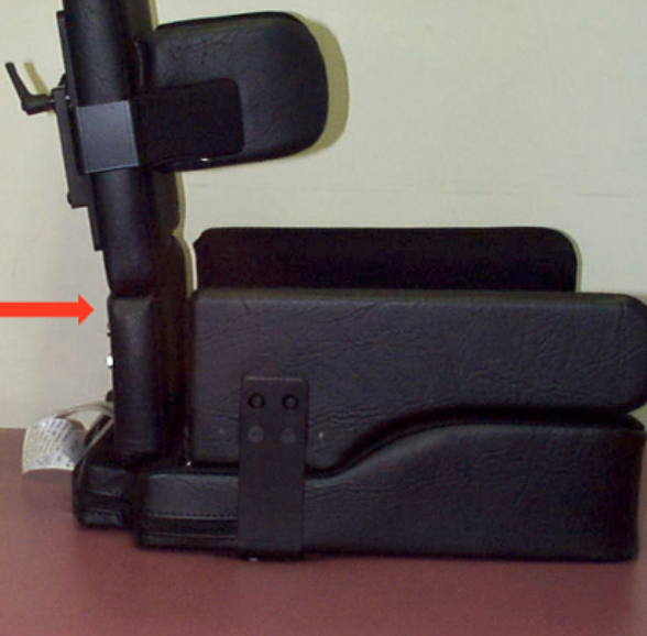 n this seating system, the biangular back by Rehabilitech corrects for a posterior pelvic tilt. 
