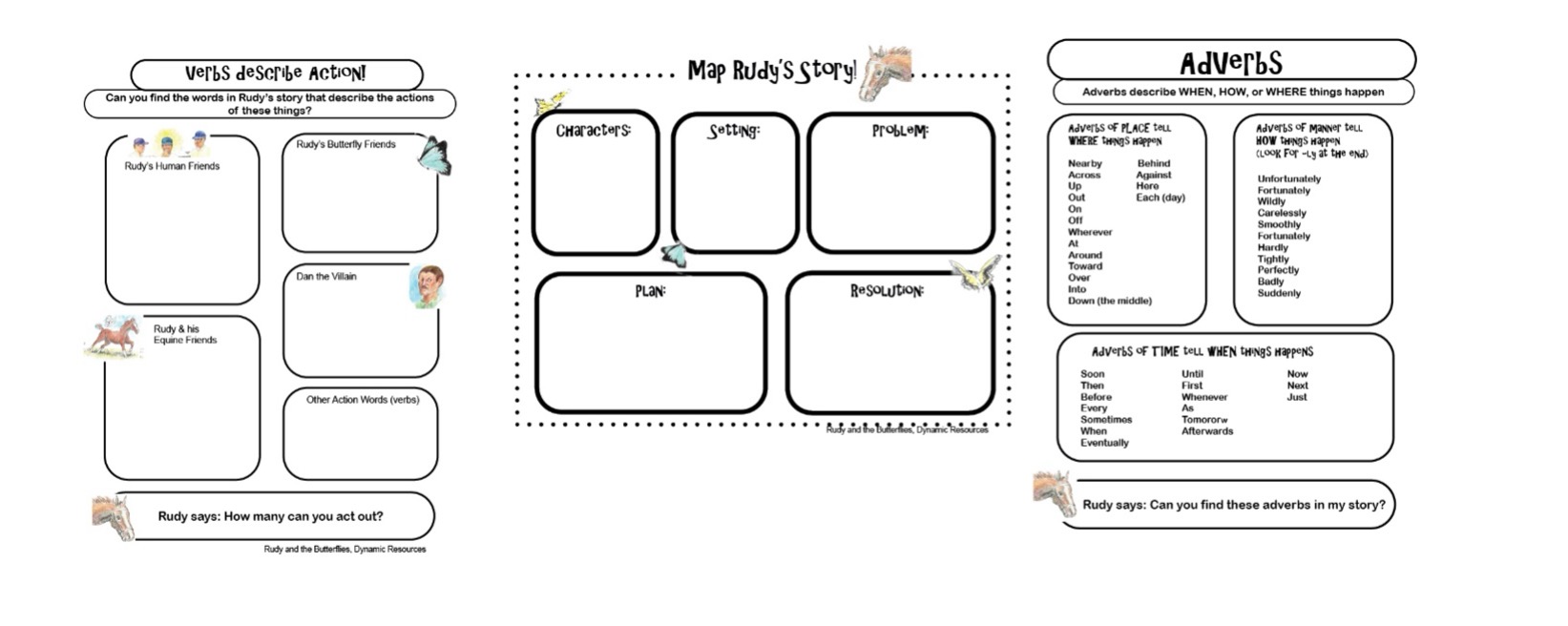 Rudy and the butterflies activity