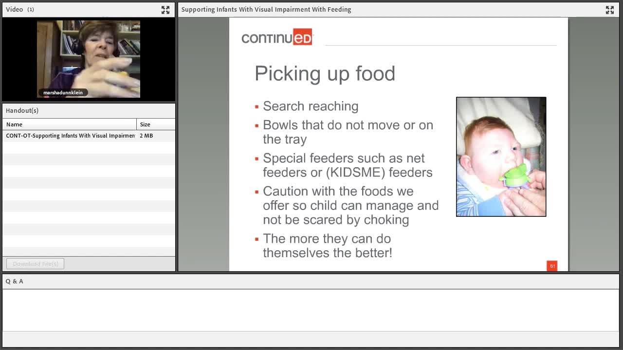 Video of picking up food